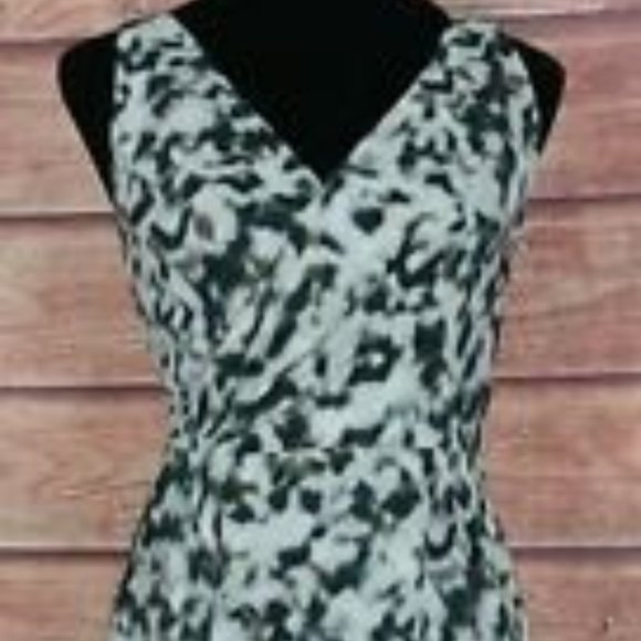 Ann Taylor Animal/Leopard Print Vneck Dress Size 0 - Picture 9 of 16
